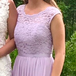 David’s Bridal Bridesmaid Dress Lace Bodice